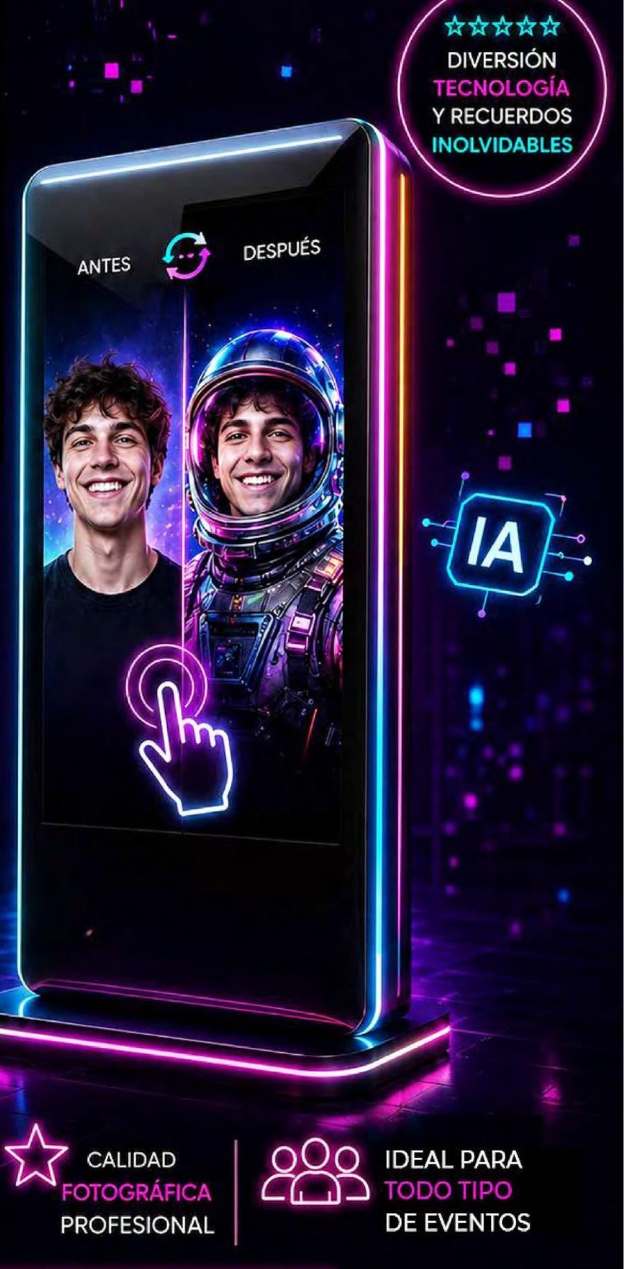 Pantalla mágica con inteligencia artificial de Proyecto Confite
